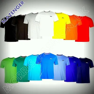 Slazenger Mens Tipped T Shirt Short Sleeve Crew Neck Tee Top Clothing  S--4XL  • £8.49