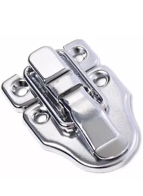 Chrome Clasp Case Clip Padlock Loop Suitcase Box Chest Trunk Latch Lock Medium • £3.14