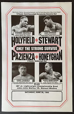 Vintage Vinny Pazienza V Lloyd Honeyghan Evander Holyfield Boxing Fight Poster • $15.95
