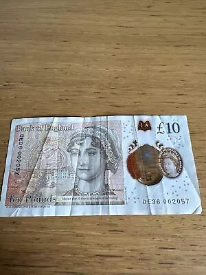 £10 Plastic Polymer Ten Pound Note DE36002057 Low Lineage DE36 Prefix • £20.95