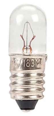 2K570 - 1 X 10mm 12Volt 2.2watt  Screw In Tubular Bulbs MES (E10) 183mA PLUSPOST • £1.49