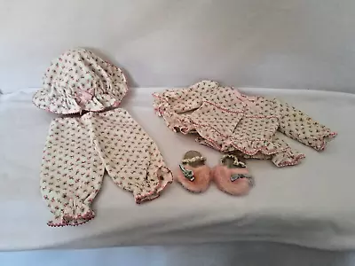 Chatty Cathy Doll Mattel  1960's  Sleepy Time Rosebud  Pj's Set With Slippers • $65