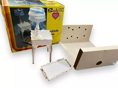 Marx Sindy Bedside Table Playset For Dollhouse 1970s Works In Opened Box • $35