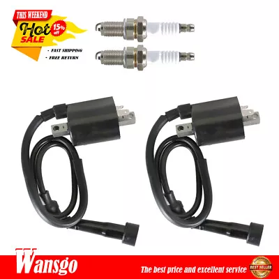 For Yamaha VIRAGO 535 XV535 1987-2000 2Pcs Ignition Coil & Spark Plug • $27.23