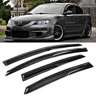 4x For Mazda 3 Sedan 4-Door 2004-2009 Mugen Window Visor Vent Rain Guards Pxbxsp • $22.49