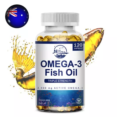 Fish Oil Omega 3 Capsules 3600mg 3x Strength For Eye Brain Joint Health 120Pills • $22.99