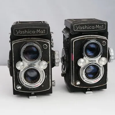 2x Original Yashica-Mat 6x6 120 TLR Camera 80mm 3.5 Lens • £142.52