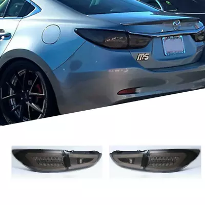 For Mazda 6 2014-2017 Dark LED Tail Lights Assembly Dynamic LED Turn Signal Kit • $299.88