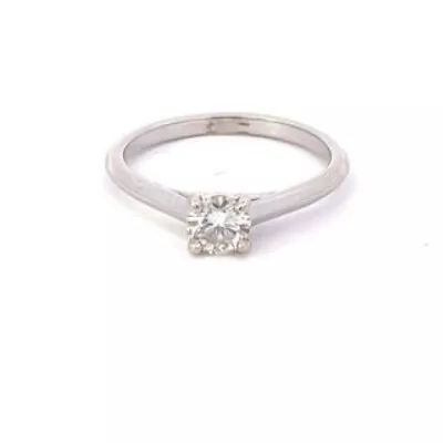 Size 7 14k Wg .50ct Round Solitare Natural Round Diamond Ring (wcp010553) • $899.99