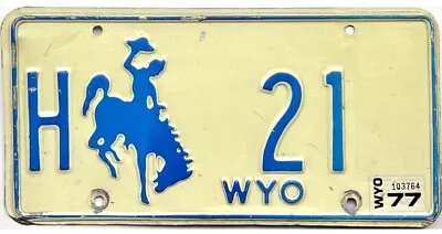 $19.99 • Buy 1975 Base 1977 Wyoming HIGHWAY DEPARTMENT License Plate #21 LOW NUMBER  NR