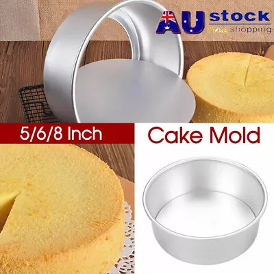 4/5/6/8 Inch Cake Mould Round DIY Cakes Pastry Mould Baking Tin Pan Reusable AU • $15.73