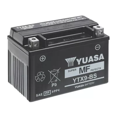 Battery Yuasa YTX9-BS Attiv. 12V 8AH Kawasaki ZX6R Ninja 636 • £58.37