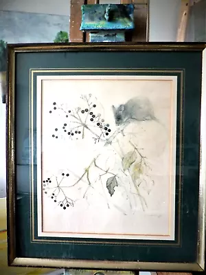 Glorious Filed Mouse Framed Print Danish Artist Mads Stage Exquisite Danish Art • $55.95