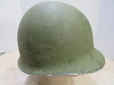 US WW2 Early Fixed Bale M1 Steel Pot Helmet Front Seam Original LOT # 368A • $184.95