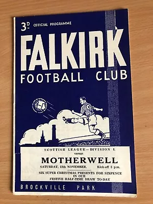 FALKIRK V MOTHERWELL 1964/65 PROGRAMME • £2.99