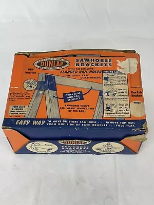 Sears Dunlap Sawhorses Brackets NOS 2x4 Lumber Sawhorse No. 2887 Vtg NEW In Box • $19.99