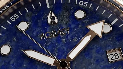 Aquacy Bronze Mens Lapis Lazuli Stone Watch Automatic MIYOTA (Citizen) Movement • $5.50