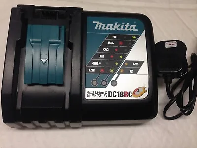 MAKITA Genuine 9 Amp  DC18RC 7.2-18 Volt Fast Battery Charger With Cooling Fan • £25.95