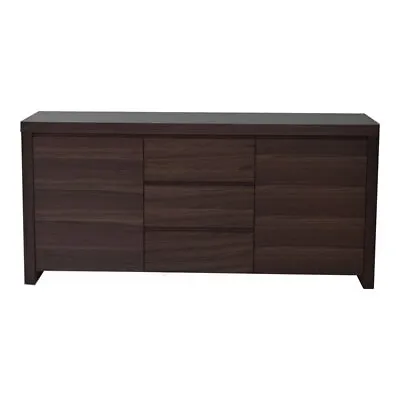 Pangea Home Bowa Modern High Gloss Lacquer Wood Buffet In Espresso • $1107.25