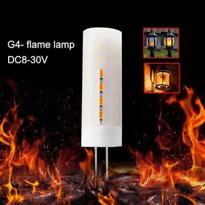 1-10Pcs G4 Flicker Flame Light DC12V-24V LED Burning Light Effect Lamp Fire ❁ • $7.54