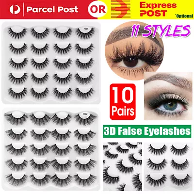 10Pair 11Style 3D Mink Natural Thick False Eyelashes Eye Lashes Makeup Extension • $7.81