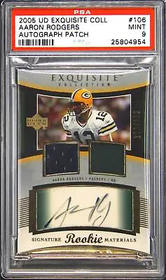 2005 Aaron Rodgers UD Exquisite Collection #106 Autograph Auto RC /199 PSA 9 • $2499