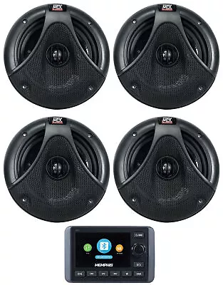 Memphis Audio SMC3 Multi-Zone Marine Bluetooth Receiver+(4) MTX 6.5  Speakers • $349.95