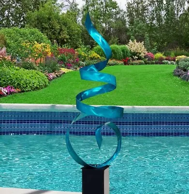 Large Metal Garden Sculpture Abstract Indoor Outdoor Metal Art Decor Jon Allen • $360