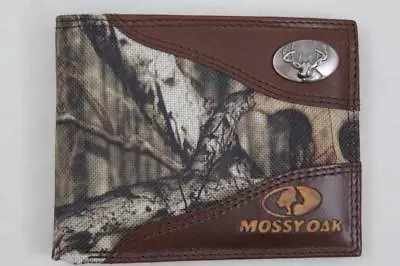 ZEP PRO MOSSY OAK Camo Buck DEER Mens Bifold Wallet Billfold Passport • $44