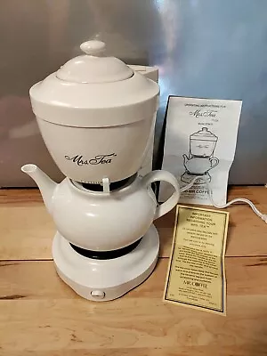 Mrs Tea By Mr Coffee 6 Cup Automatic Hot Tea Maker Ceramic Pot White • $35