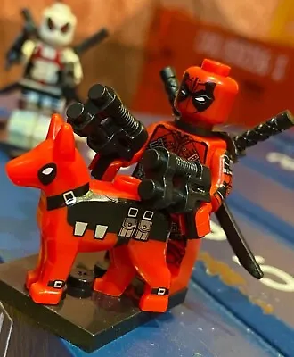 New! Sealed With Stand - Deadpool With Dog Marvel X-Men DC Hero Lego Toy Figure • £72.29