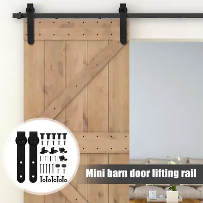 Sliding Barn Door Hardware Kit Smooth And Quiet Super Mini Barn Door Track .w • £19.90