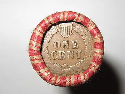 Sealed Wheat Indian Head Penny Mix Shotgun Roll With Indian Cent End Coin Lot Sz • $7.50