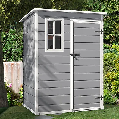 5x3 FT Outdoor Storage Shed With Floor All-Weather Resin Storage Shed Lockable • $289.30