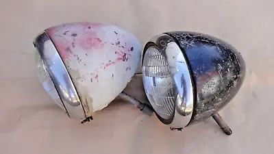 1938 1939 Ford Truck HEADLIGHT ASSEMBLIES Original Pair SEALED BEAM Conversion • $385