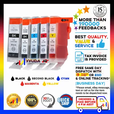 20x Yyuda Non-OEM INK 3eBK/6BK For CANON PIXMA I550 I865 IP4000 IP5000 • $26