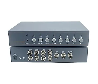  8 Channel Analog Security Camera CCTV Color Quad Processor Video Multiplexer • $62.99