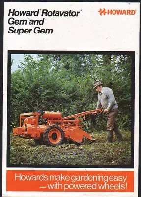 1977 Howard Gem And Super Gem Garden Rotavator Brochure Leaflet • £6