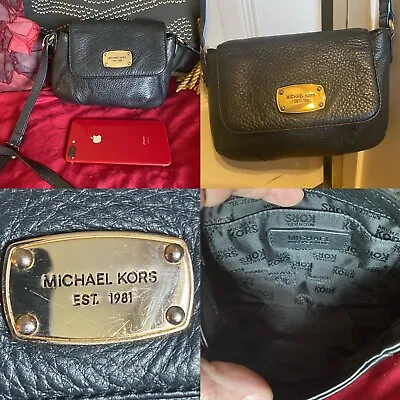 Michael Kors ~ Small Black Leather Bag. Good Cond • $23