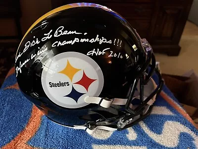 Steelers Dick LeBeau Signed FS Full Size Replica Helmet W/ 2 INSCRIPTIONS TSE • $129.99