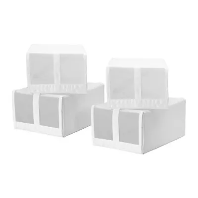 Ikea Skubb Set Of 4 Shoe Boxes Organiser Storage Wardrobe NEW • £14.99