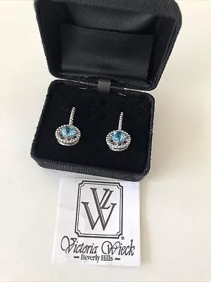 Victoria Wieck Sterling  Silver Earrings New Old Stock Box Paper #31 • $29