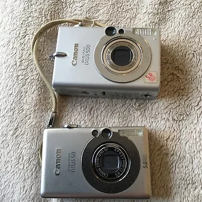Canon IXUS 50DIGITAL And Canon IXUS 500cameras With Batteries Spares OrRepair • £20