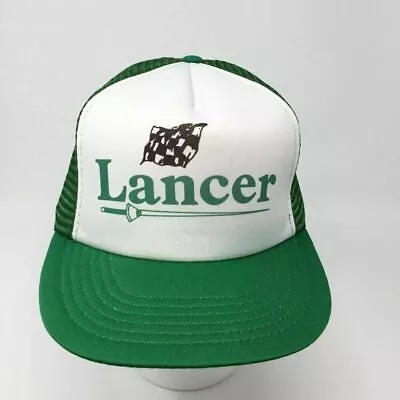 VTG Mitsubishi Lancer Racing Snapback Trucker Hat Car Logo Advertisement 80s • $39.95