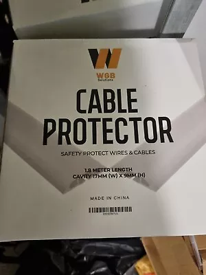 1.8mt 17x9mm  Black Cable Floor Safety Protector Cover Protect Prevent A Trip • £10