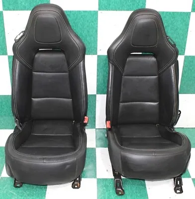 *NOTE* 14' C7 Coupe Black Leather Power Driver Passenger Bucket Seats Pair 2x • $1899.99