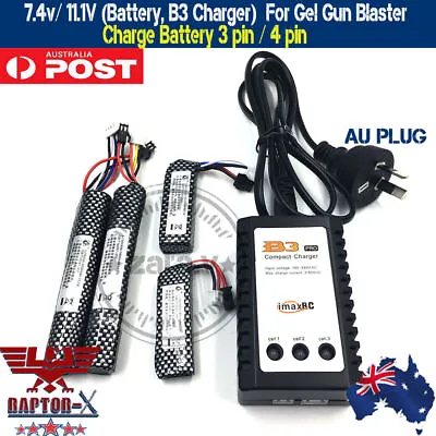 Upgrade B3 Charger 11.1v/7.4v Lipo Battery Jm Gen 8 J9 CYMA Gel Blaster Toys AU • $22.95
