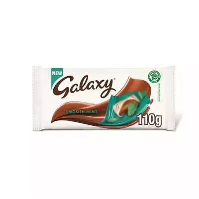 Galaxy Smooth Mint Chocolate Block Bar 110g - From Giant Bradley's Sweet Shop • £1.25