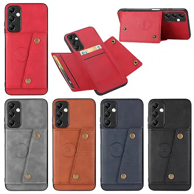 For Xiaomi Wallet Case Car Magnetic Holder Card Bag Phone Cover Back Stand Hot • $6.36