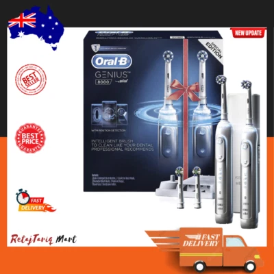 $319.20 • Buy Oral-B Genius 8000 Dual Handle White Electric Toothbrush